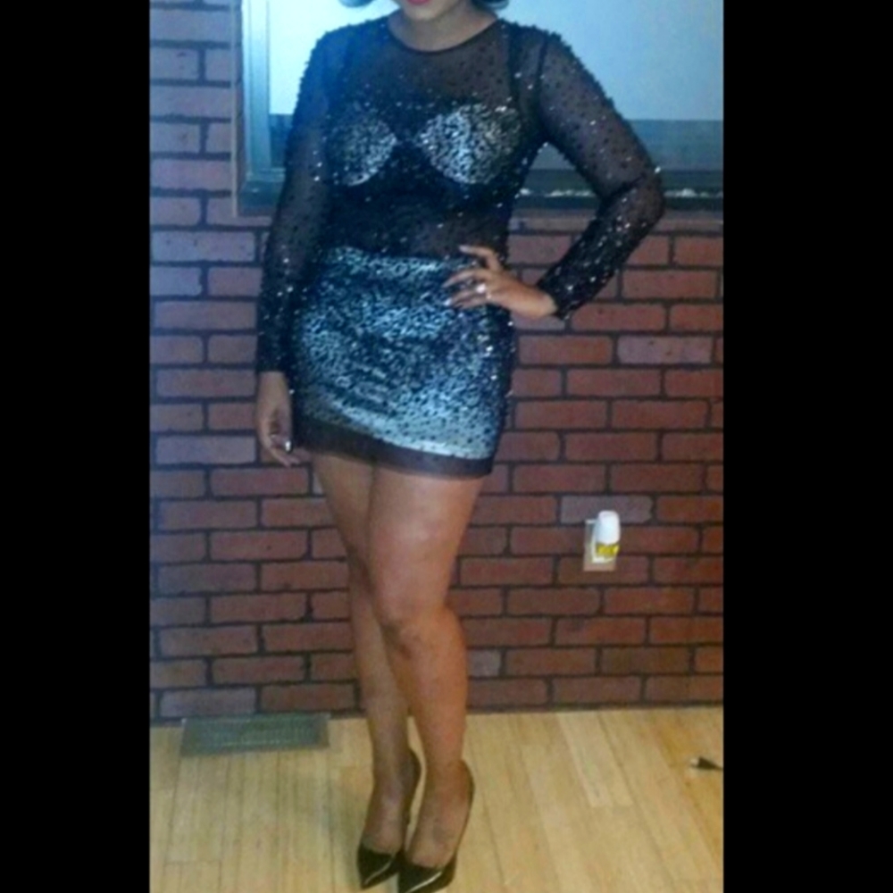 Sheer beaded Dress